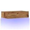 Table de chevet vieux bois 60x35 cm bois d'ingénierie 580994580994