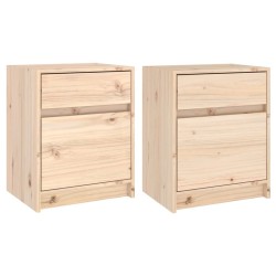 Tables de chevet 2 pcs 40x31x50 cm bois de pin massif 580995580995