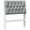 Tête de lit capitonnée Gris clair 75 cm Pin massif 581008581008