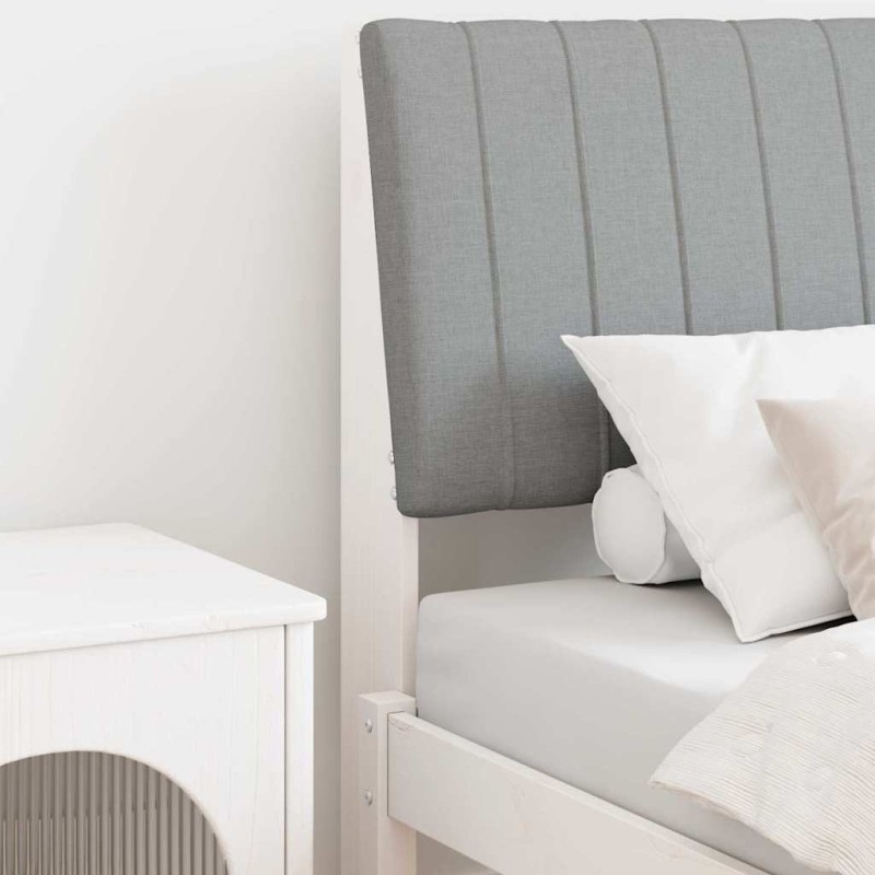 Tête de lit capitonnée Gris clair 75 cm Pin massif 581009581009