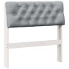Tête de lit capitonnée Gris clair 75 cm Pin massif 581010581010