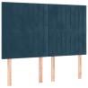 Tête de lit Bleu foncé 144 x 5 x 118/128 cm Velours 581011581011