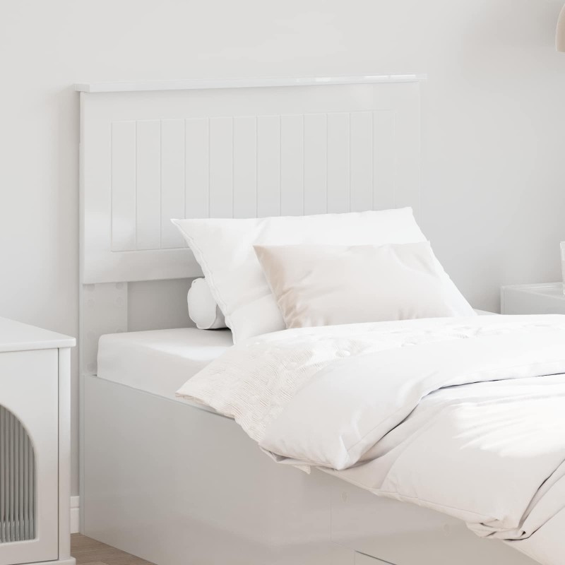 Tête de lit Blanc Brillant Bois d'ingénierie 581015581015
