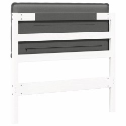 Tête de lit capitonnée Blanc et gris clair 75 cm Pin massif 581025581025