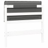Tête de lit capitonnée Blanc et gris clair 75 cm Pin massif 581025581025