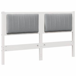Tête de lit capitonnée avec tête de lit Blanc 135 cm Pin massif 581026581026