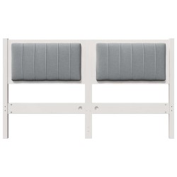 Tête de lit capitonnée avec tête de lit Blanc 135 cm Pin massif 581026581026