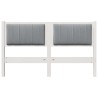Tête de lit capitonnée avec tête de lit Blanc 135 cm Pin massif 581026581026