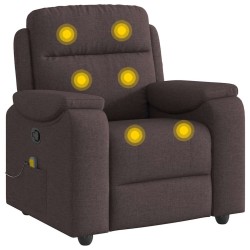 Fauteuil de massage inclinable Marron foncé Tissu 581027581027