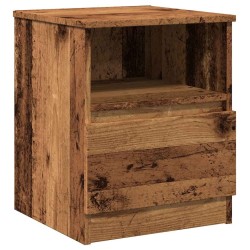 Table de chevet vieux bois 40x40x50 cm bois d’ingénierie 581030581030