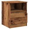 Table de chevet vieux bois 40x40x50 cm bois d’ingénierie 581030581030