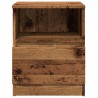 Table de chevet vieux bois 40x40x50 cm bois d’ingénierie 581030581030