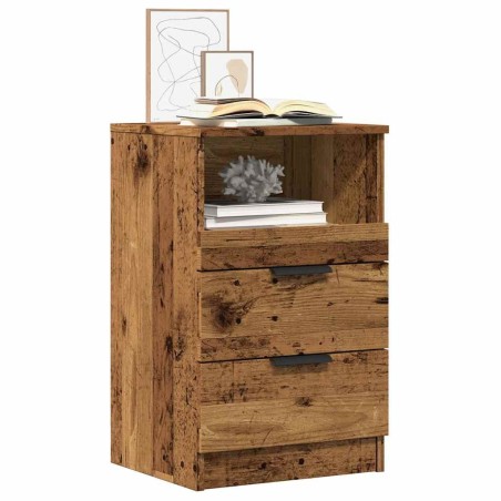 Table de chevet vieux bois 40x36x65 cm bois d'ingénierie 581031581031