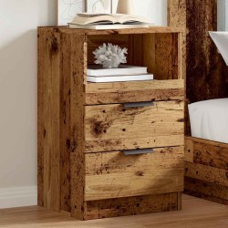 Table de chevet vieux bois 40x36x65 cm bois d'ingénierie 581031581031
