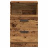 Table de chevet vieux bois 40x36x65 cm bois d'ingénierie 581031581031