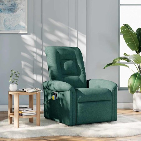 Fauteuil de massage inclinable Vert foncé Tissu 581035581035
