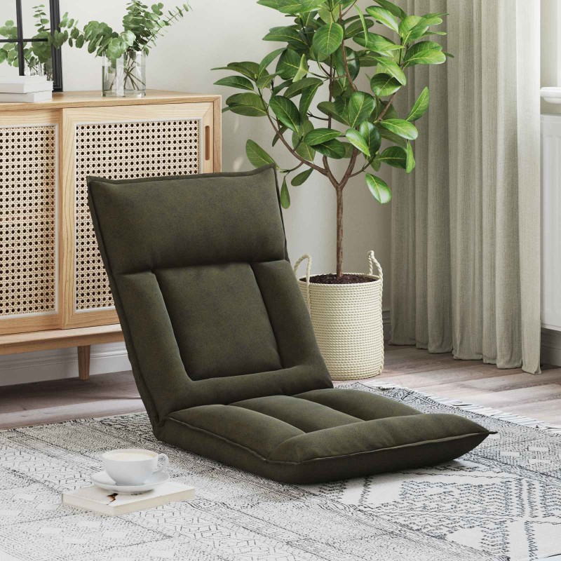 Fauteuil de sol ajustable Vert armée Tissu 581040581040