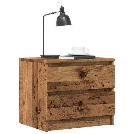 Table de chevet vieux bois 50x40x43.5 cm bois d’ingénierie 581041581041