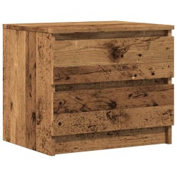 Table de chevet vieux bois 50x40x43.5 cm bois d’ingénierie 581041581041