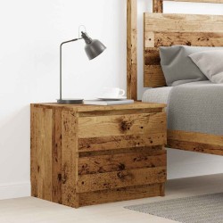 Table de chevet vieux bois 50x40x43.5 cm bois d’ingénierie 581041581041
