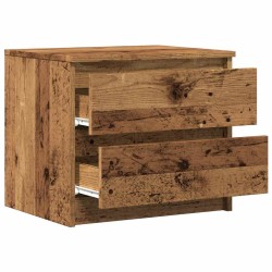 Table de chevet vieux bois 50x40x43.5 cm bois d’ingénierie 581041581041