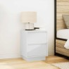 Tables de chevet avec lumières LED 2 pcs blanc 38x34x50 cm 581058581058