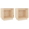 Tables de chevet 2 pcs 40x30x40 cm Bois de pin solide 581059581059