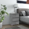 Table de chevet gris béton 40x35x62,5 cm bois d'ingénierie 581060581060