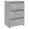 Table de chevet gris béton 40x35x62,5 cm bois d'ingénierie 581060581060