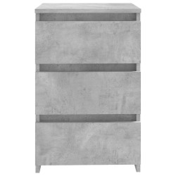 Table de chevet gris béton 40x35x62,5 cm bois d'ingénierie 581060581060