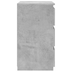 Table de chevet gris béton 40x35x62,5 cm bois d'ingénierie 581060581060