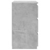 Table de chevet gris béton 40x35x62,5 cm bois d'ingénierie 581060581060