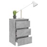 Table de chevet gris béton 40x35x62,5 cm bois d'ingénierie 581060581060