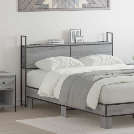 Headboard de Rangement avec Station de Charge Sonoma gris 581068581068