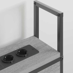 Headboard de Rangement avec Station de Charge Sonoma gris 581068581068