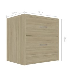 Table de chevet Chêne sonoma 40x30x40 cm Bois d'ingénierie 581070581070