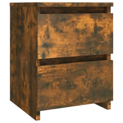 Table de chevet en chêne fumé 30x30x40 cm bois d'ingénierie 581075581075