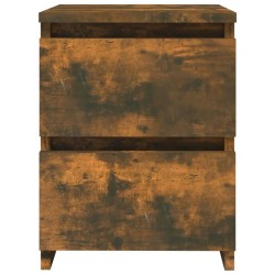 Table de chevet en chêne fumé 30x30x40 cm bois d'ingénierie 581075581075