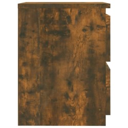 Table de chevet en chêne fumé 30x30x40 cm bois d'ingénierie 581075581075