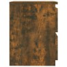 Table de chevet en chêne fumé 30x30x40 cm bois d'ingénierie 581075581075
