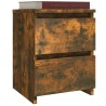 Table de chevet en chêne fumé 30x30x40 cm bois d'ingénierie 581075581075