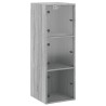 Armoire murale avec portes en verre sonoma gris 35x37x100 cm 581077581077