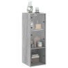 Armoire murale avec portes en verre sonoma gris 35x37x100 cm 581077581077