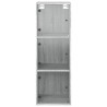 Armoire murale avec portes en verre sonoma gris 35x37x100 cm 581077581077