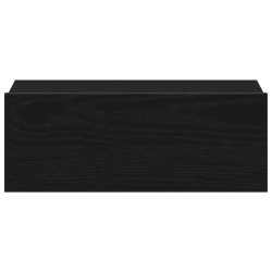 Table de chevet flottante en chêne noir 40 x 32 x 15 cm bois d'ingénierie 581080581080