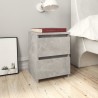 Table de chevet Gris béton 30x30x40 cm Bois d’ingénierie 581081581081