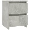 Table de chevet Gris béton 30x30x40 cm Bois d’ingénierie 581081581081