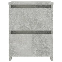 Table de chevet Gris béton 30x30x40 cm Bois d’ingénierie 581081581081