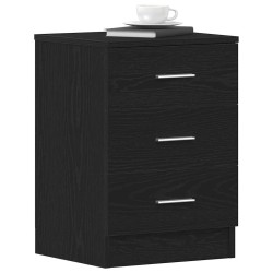 Table de chevet en chêne noir 38x35x55 cm bois d'ingénierie 581083581083