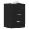 Table de chevet en chêne noir 38x35x55 cm bois d'ingénierie 581083581083